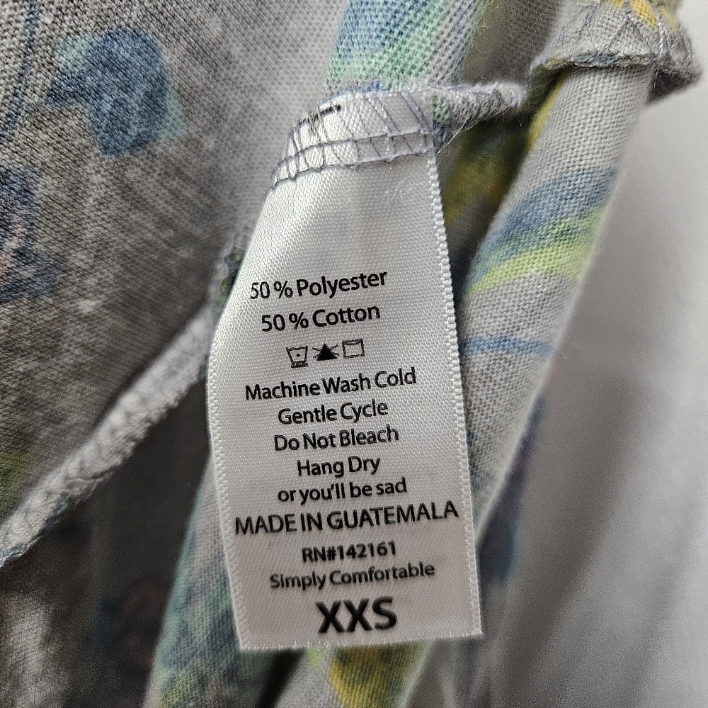 LuLaRoe Gray Midi Dress with Pastel Floral Print - Picture 7 of 8